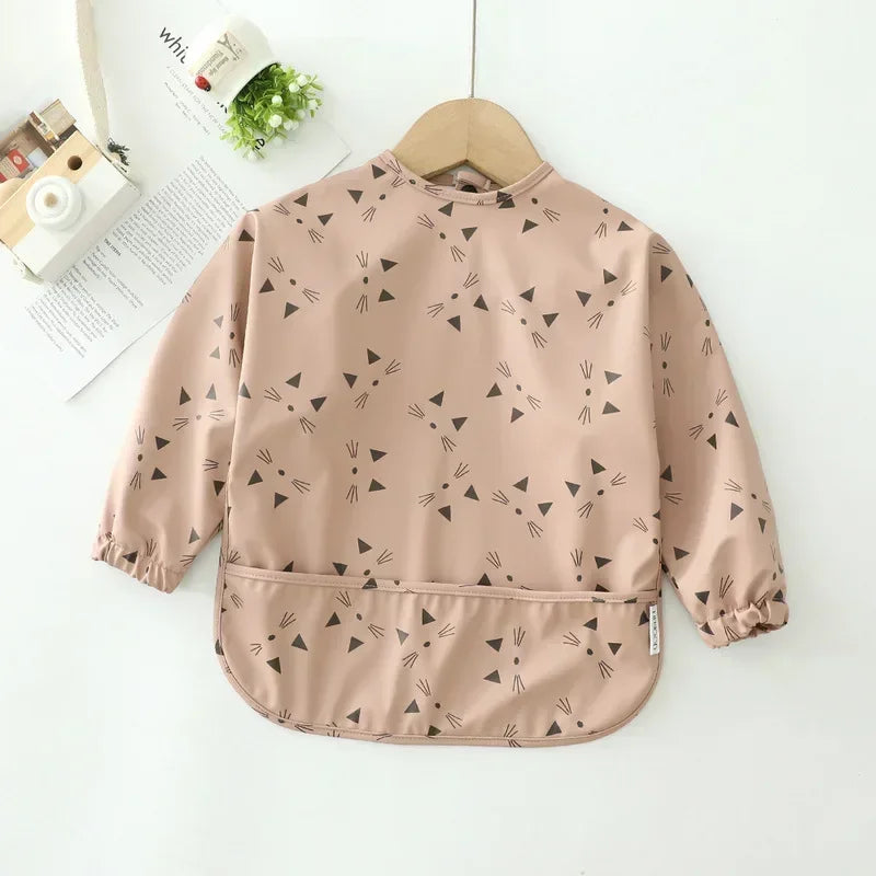 bavoir_manches_longues_imperm_able_chat - Minibrave