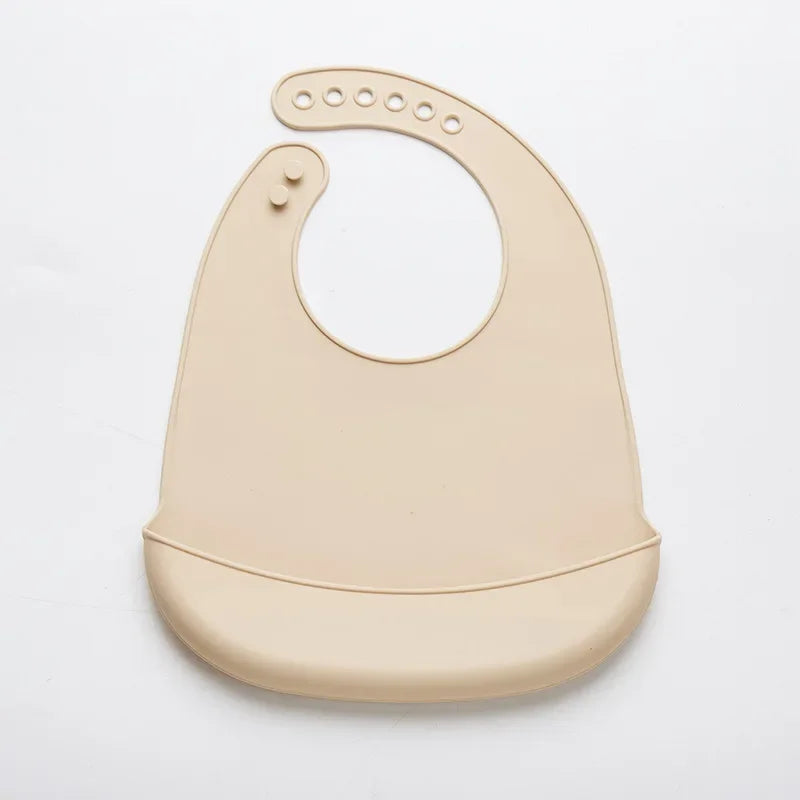 bavoir_silicone_avec_poche_beige - Minibrave